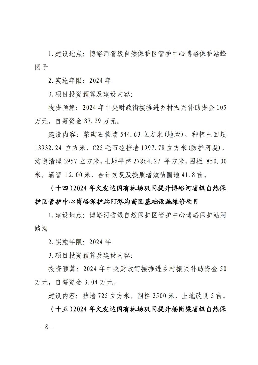 甘肃省林业和草原局关于白龙江林业保护中心2024年欠发达国有林场巩固提升任务洮河生态建设管护中心冶力关国家森林公园香子沟景区提升改造等16个项目实施方案的批复 (1)_07.jpg
